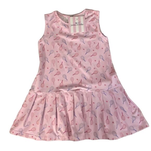 James & Lottie Girls Kristin Knot Dress - Patriotic Stars Print